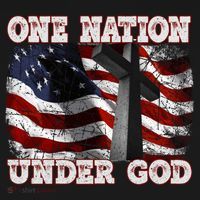 One Nation Under God Patriotic Christian Cross American Flag Cool Gift Women's Hoodie thumb 2