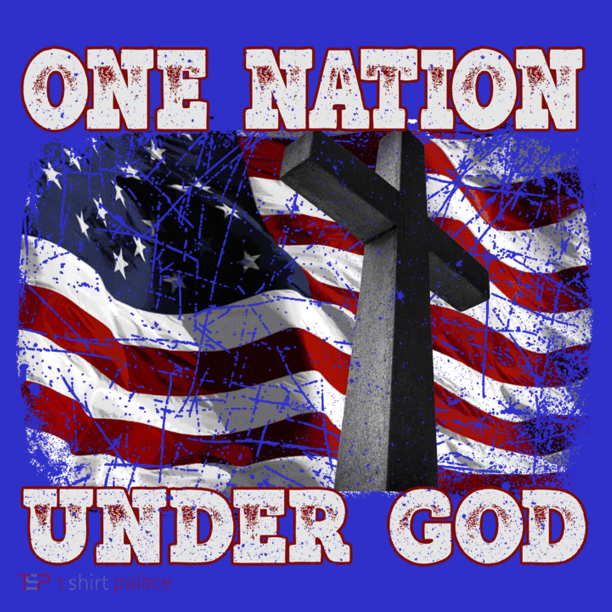 One Nation Under God Patriotic Christian Cross American Flag Cool Gift Sweatshirt