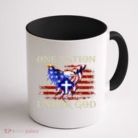 One Nation Under God Patriotic Usa Christian Gift Coffee Mug thumb 1