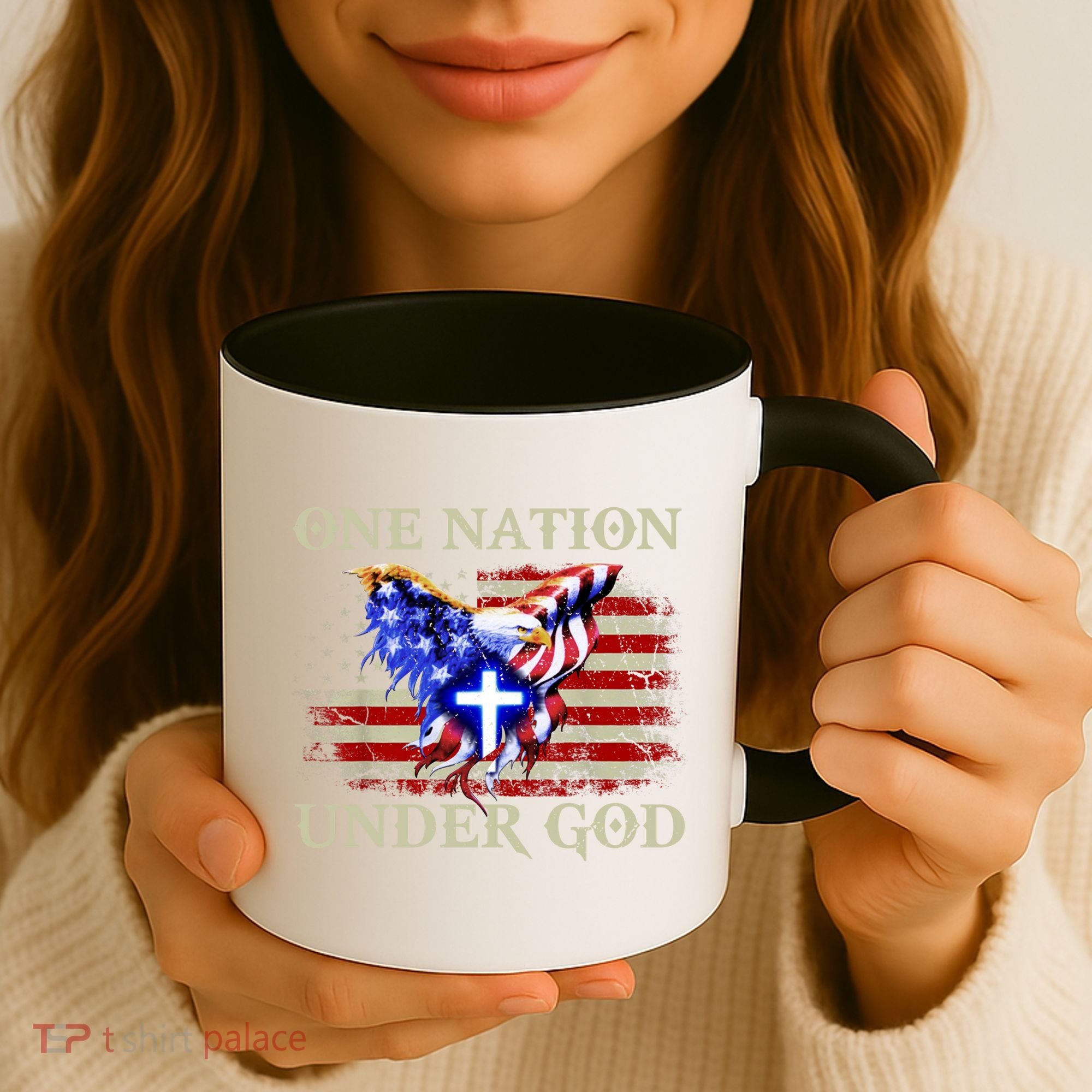One Nation Under God Patriotic Usa Christian Gift Coffee Mug