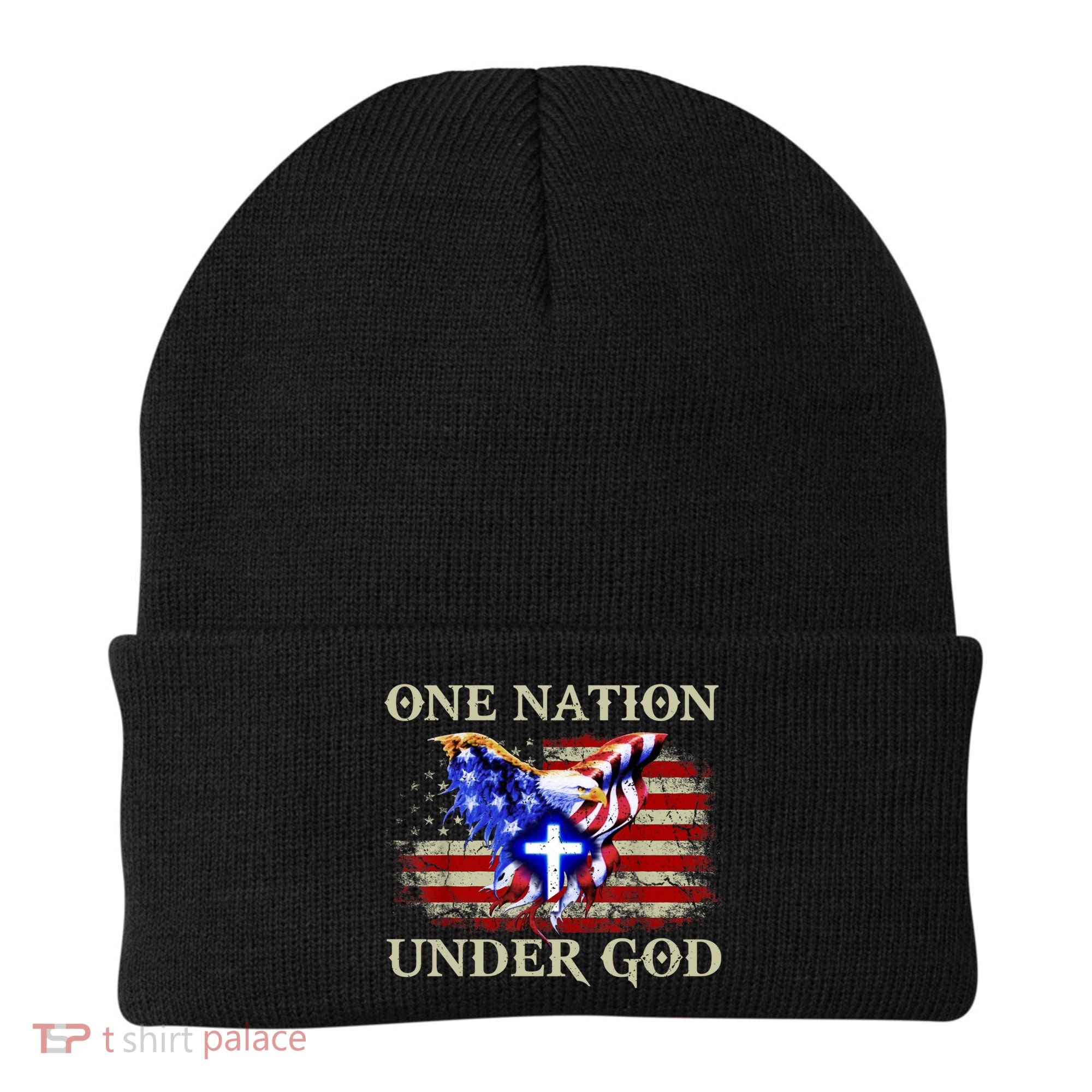 One Nation Under God Patriotic Usa Christian Gift Beanie