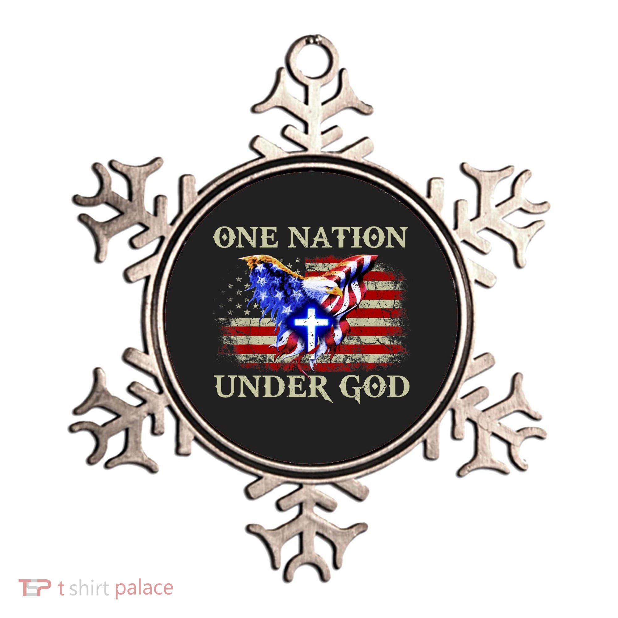 One Nation Under God Patriotic Usa Christian Gift Ornament