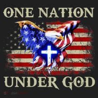 One Nation Under God Patriotic Usa Christian Gift Golf Towel thumb 3