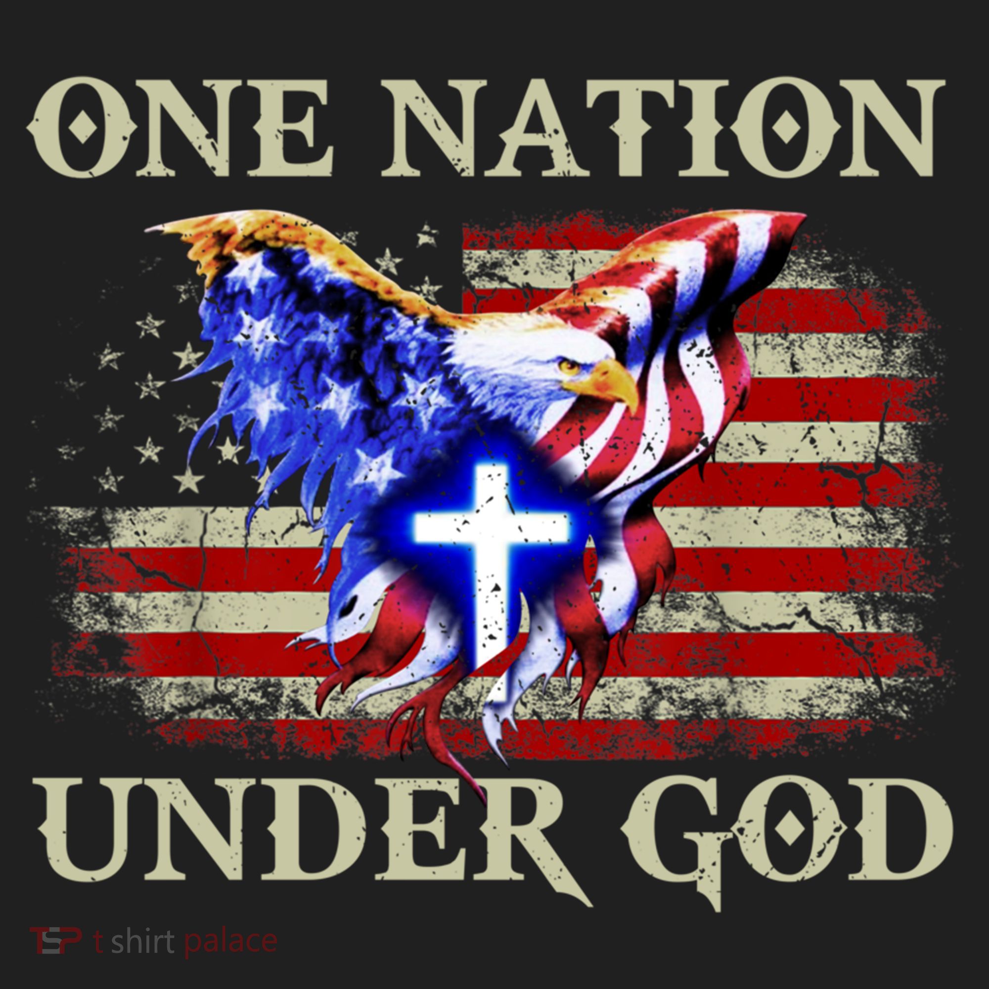 One Nation Under God Patriotic Usa Christian Gift Golf Towel