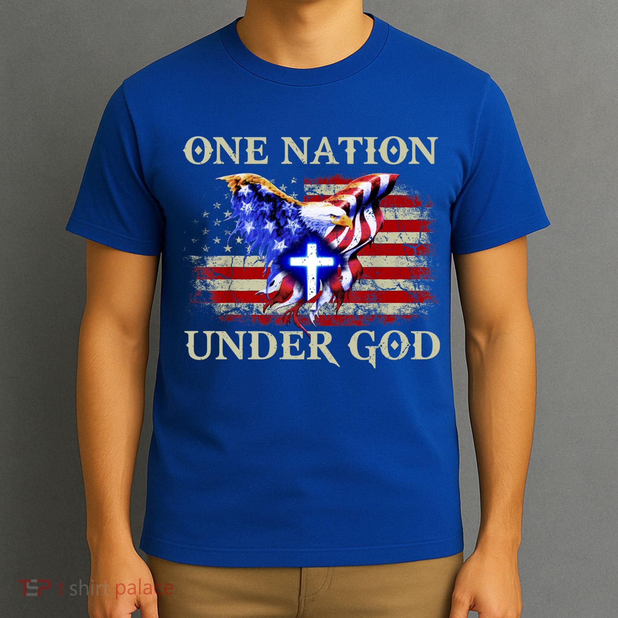 One Nation Under God Patriotic Usa Christian Gift T-Shirt