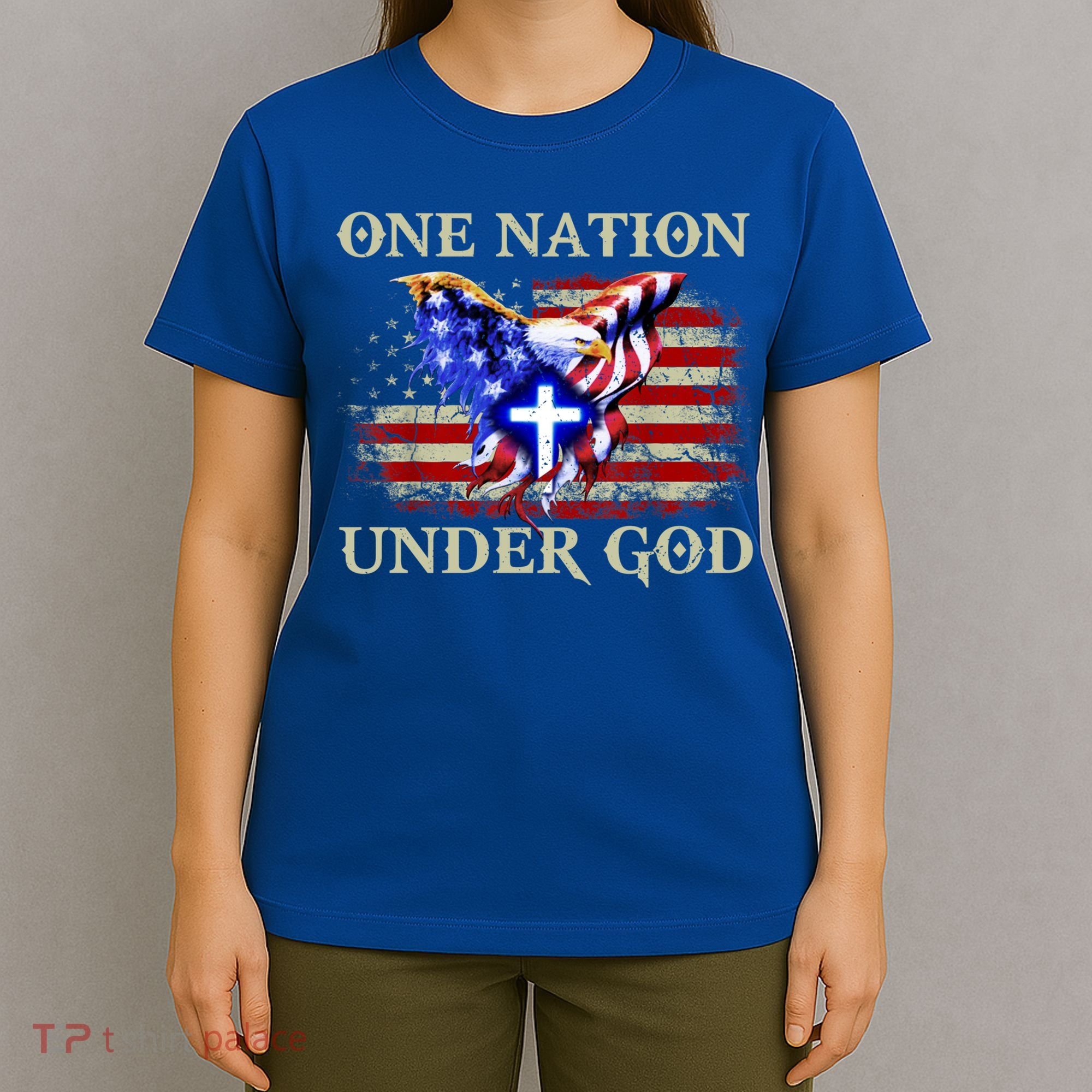 One Nation Under God Patriotic Usa Christian Gift T-Shirt
