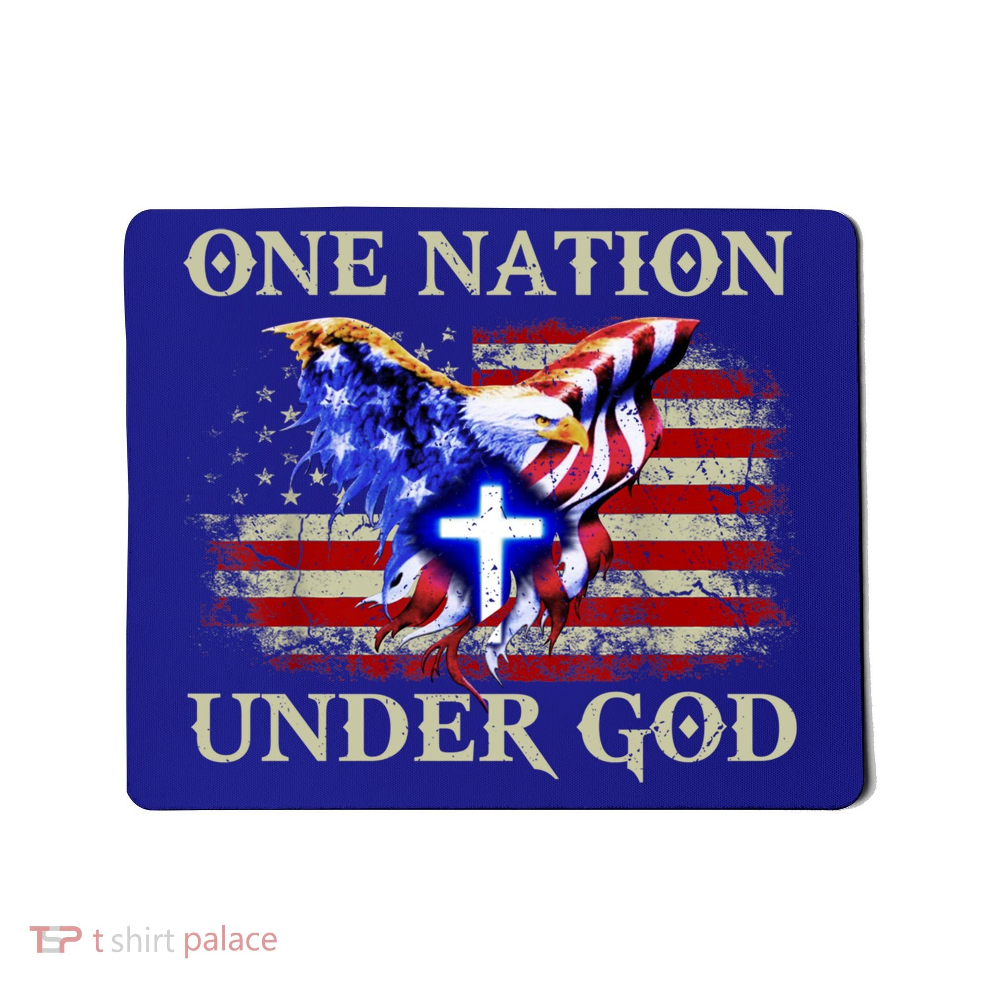 One Nation Under God Patriotic Usa Christian Gift Mousepad
