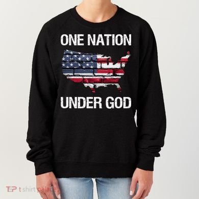 One Nation Under God American Flag Gift Women's Sweatshirt