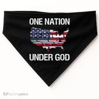 One Nation Under God American Flag Gift USA-Made Doggie Bandana
