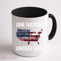 One Nation Under God American Flag Gift Coffee Mug thumb 1