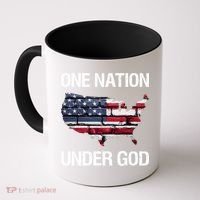 One Nation Under God American Flag Gift Coffee Mug thumb 0
