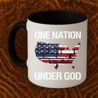 One Nation Under God American Flag Gift Coffee Mug thumb 2
