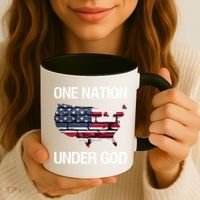 One Nation Under God American Flag Gift Coffee Mug thumb 3