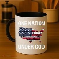 One Nation Under God American Flag Gift Coffee Mug thumb 4