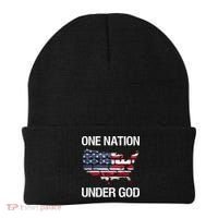 One Nation Under God American Flag Gift Beanie thumb 0
