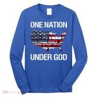One Nation Under God American Flag Gift Long Sleeve Shirt thumb 0