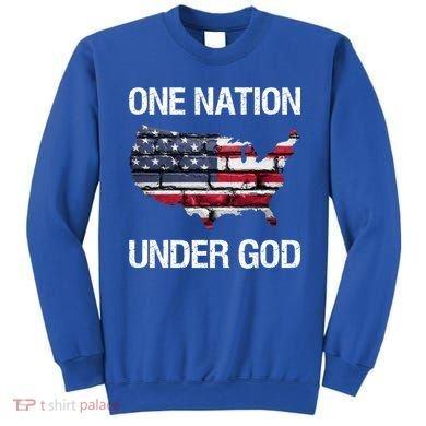One Nation Under God American Flag Gift Sweatshirt