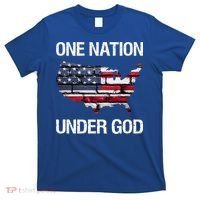 One Nation Under God American Flag Gift T-Shirt thumb 0