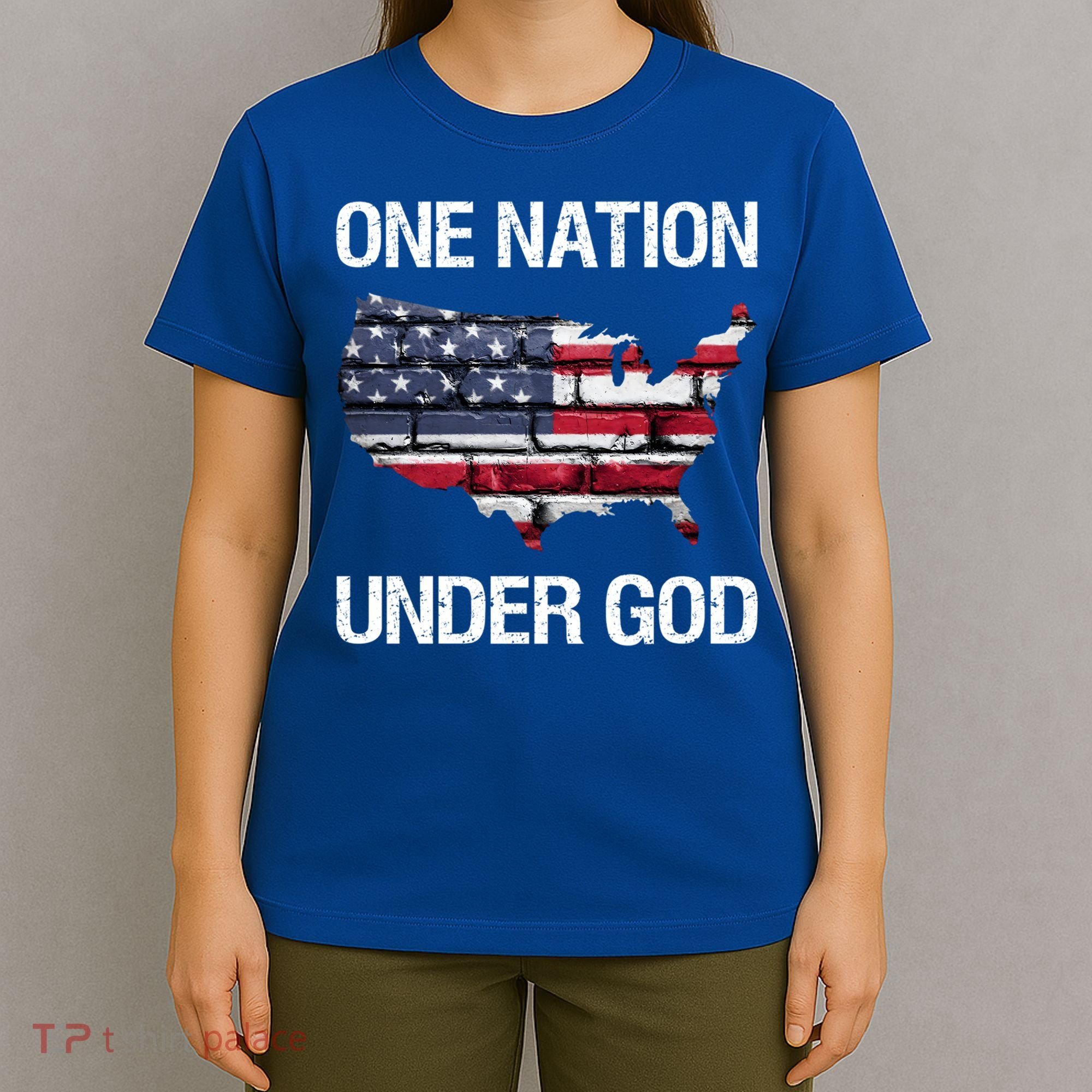 One Nation Under God American Flag Gift T-Shirt