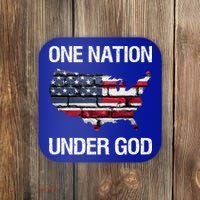 One Nation Under God American Flag Gift Coaster thumb 0
