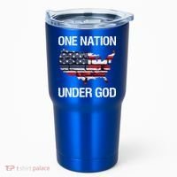 One Nation Under God American Flag Gift Tumbler thumb 0