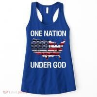 One Nation Under God American Flag Gift Women's Tank Top thumb 0