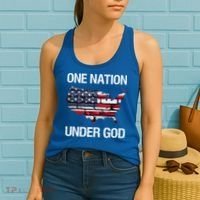 One Nation Under God American Flag Gift Women's Tank Top thumb 2