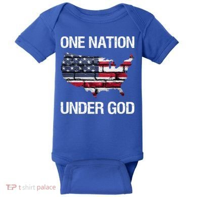One Nation Under God American Flag Gift Baby Bodysuit