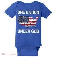 One Nation Under God American Flag Gift Baby Bodysuit thumb 0