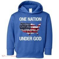 One Nation Under God American Flag Gift Toddler Hoodie thumb 0