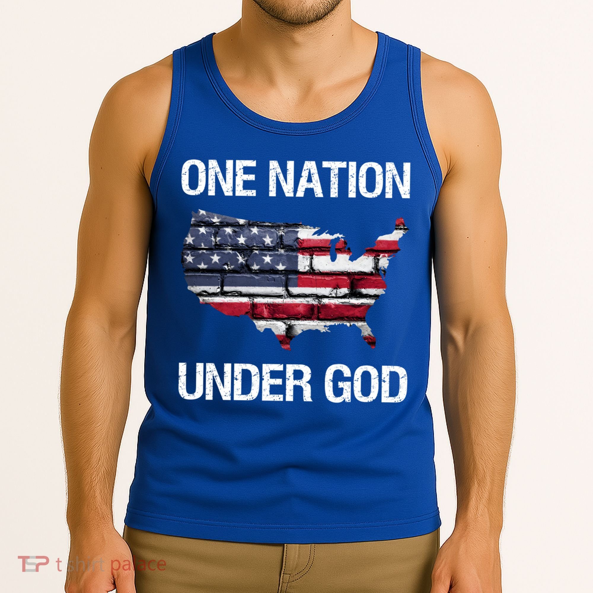 One Nation Under God American Flag Gift Tank Top