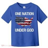 One Nation Under God American Flag Gift Toddler T-Shirt thumb 0