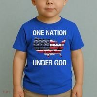 One Nation Under God American Flag Gift Toddler T-Shirt thumb 2