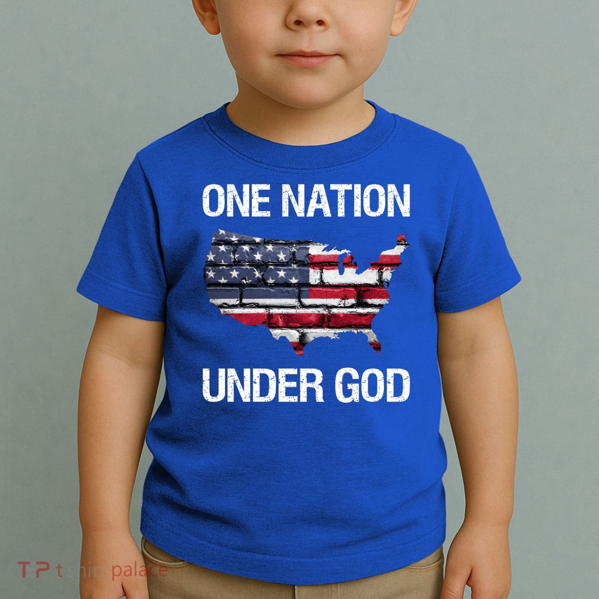 One Nation Under God American Flag Gift Toddler T-Shirt