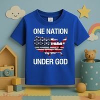 One Nation Under God American Flag Gift Toddler T-Shirt thumb 3