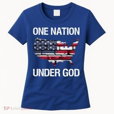 One Nation Under God American Flag Gift Women's T-Shirt