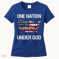 One Nation Under God American Flag Gift Women's T-Shirt thumb 0