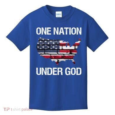 One Nation Under God American Flag Gift Kids T-Shirt
