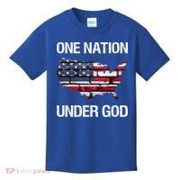 One Nation Under God American Flag Gift Kids T-Shirt thumb 0