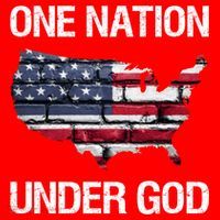 One Nation Under God American Flag Gift Santa Hat thumb 1