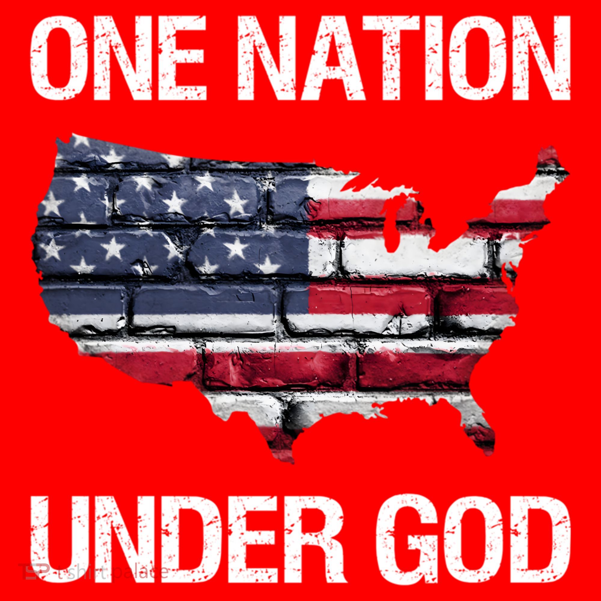 One Nation Under God American Flag Gift Santa Hat