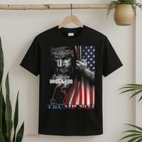 One Nation Under God Trump 2024 God American Flag T-Shirt thumb 2