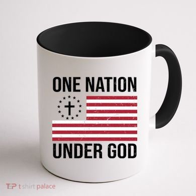 One Nation Under God American Christian Flag Coffee Mug back