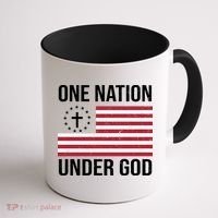One Nation Under God American Christian Flag Coffee Mug thumb 1