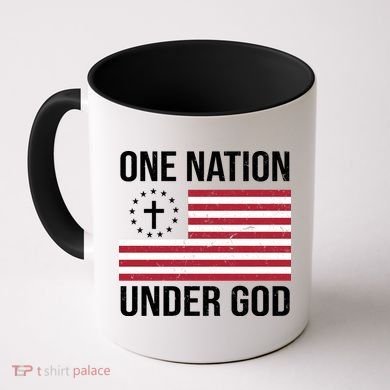 One Nation Under God American Christian Flag Coffee Mug