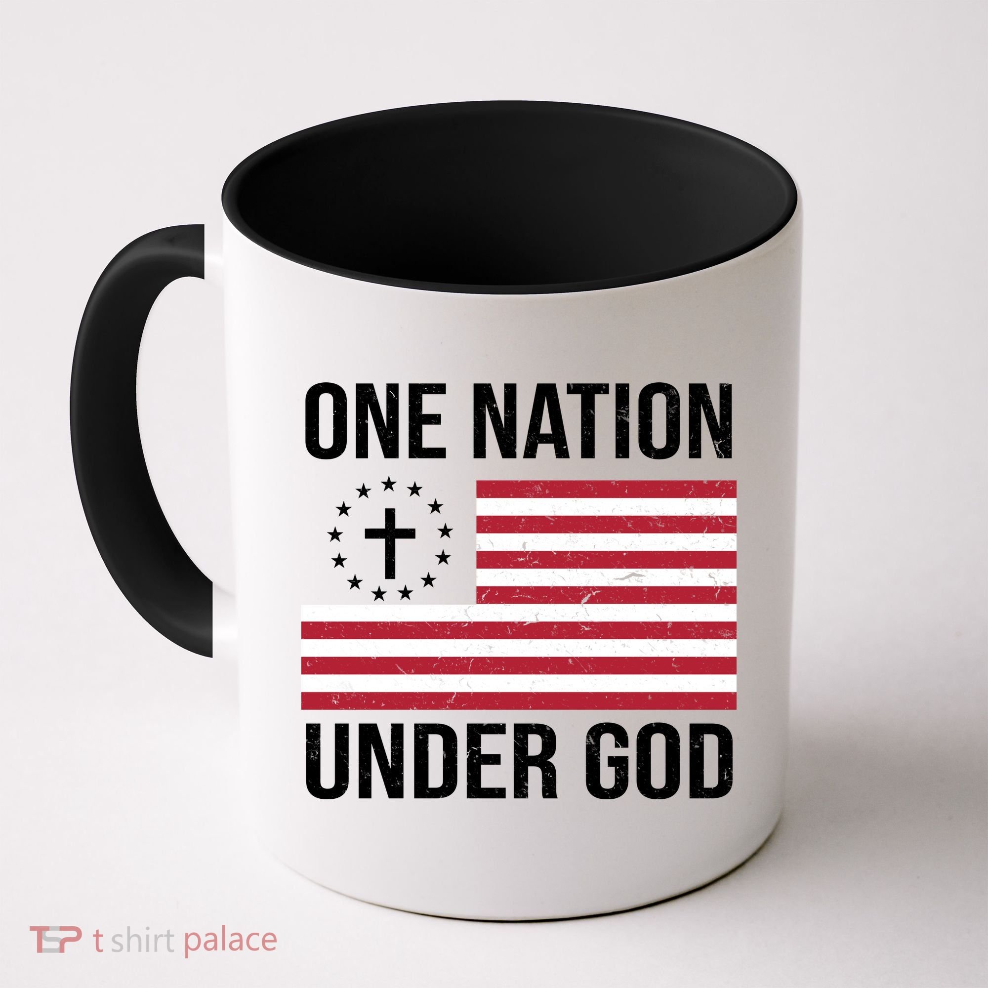 One Nation Under God American Christian Flag Coffee Mug