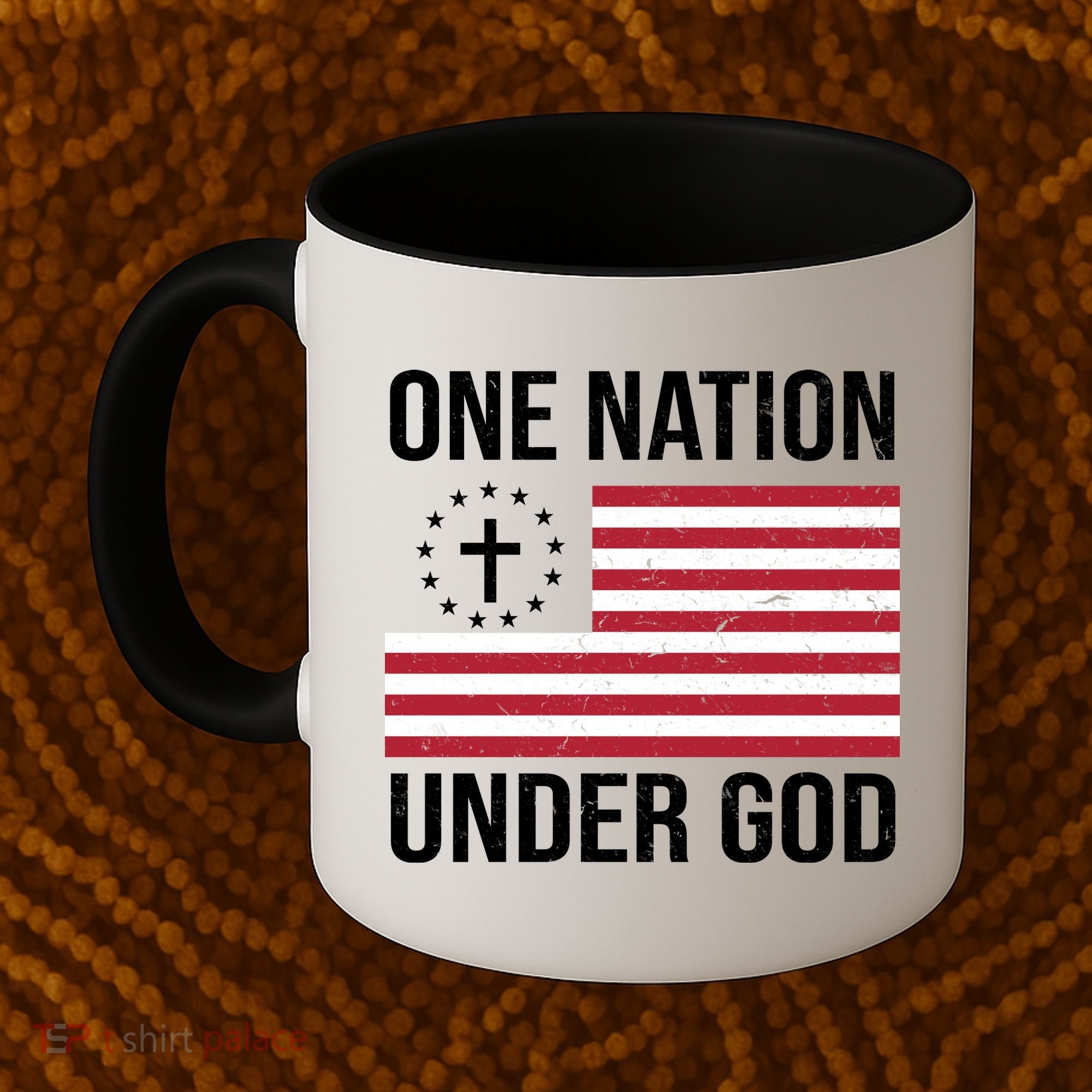 One Nation Under God American Christian Flag Coffee Mug