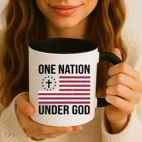 One Nation Under God American Christian Flag Coffee Mug thumb 3