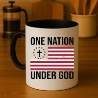 One Nation Under God American Christian Flag Coffee Mug thumb 4