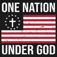 One Nation Under God American Christian Flag Ornament thumb 1